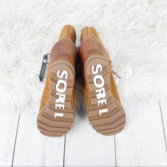Sorel Brown Joan of Arctic Wedge II Leather Boot In Kettle Iced Tea 11 NEW - Picture 2 of 6
